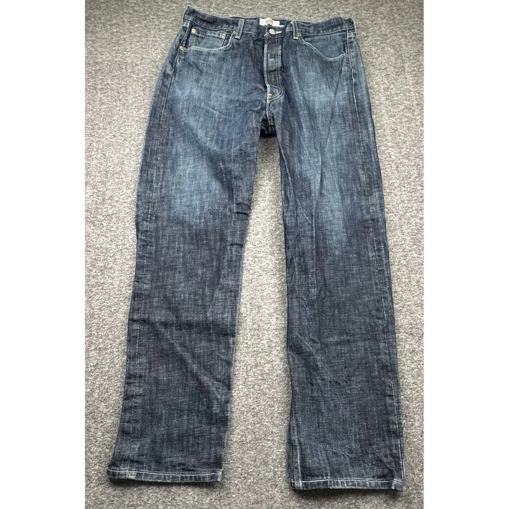 Levi's 501XX Jeans Mens Sz 36x34 Fit 36x31 Button Fly Straight Distressed